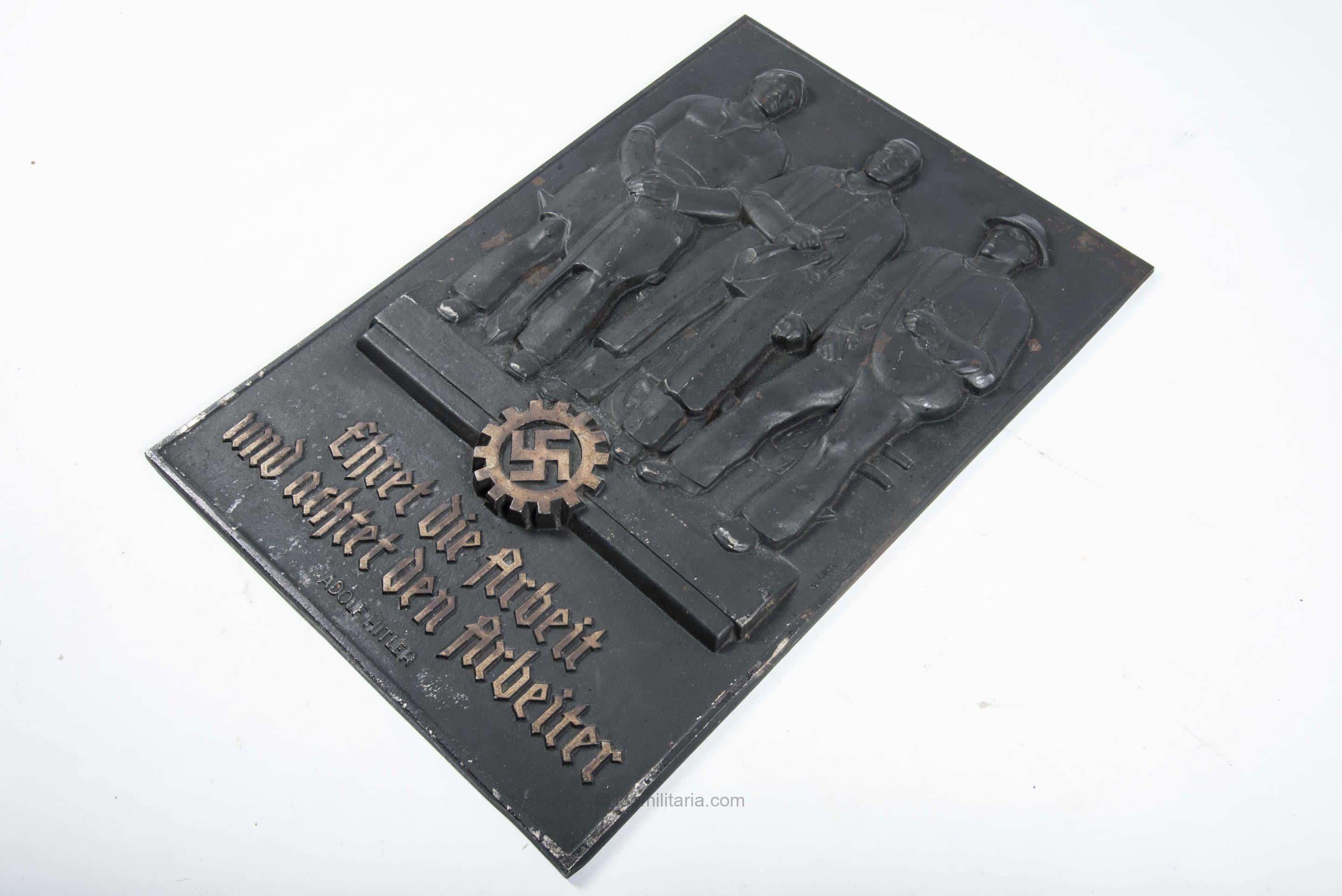 Large DAF Ehre Die Arbeit Und Achtet Den Arbeiter Plaque - Image 4