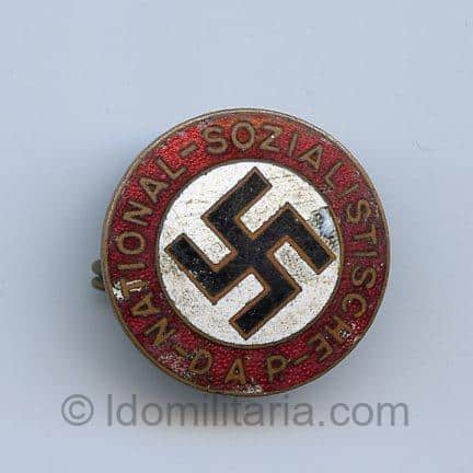 Early full maker NSDAP Membership badge - A. Kurbi, Berlin-Steglitz