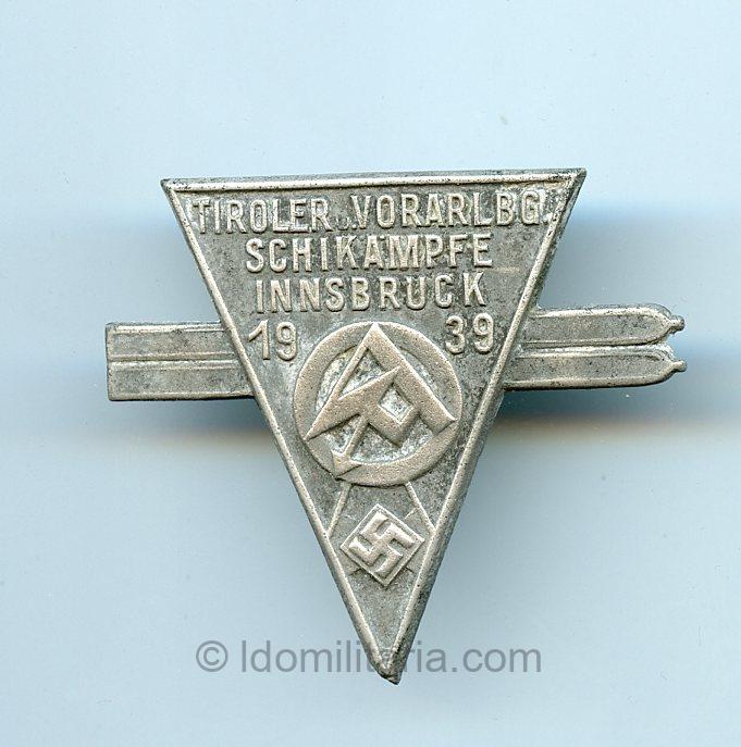 HJ/SA Tiroler Vorarlberg Schikämpfe Innsbruck 1939 tinnie - Carl Poellath, Schrobenhausen