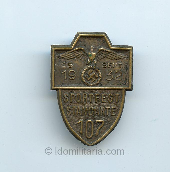 Early SA Sportfest Standarte 107 1932 tinnie