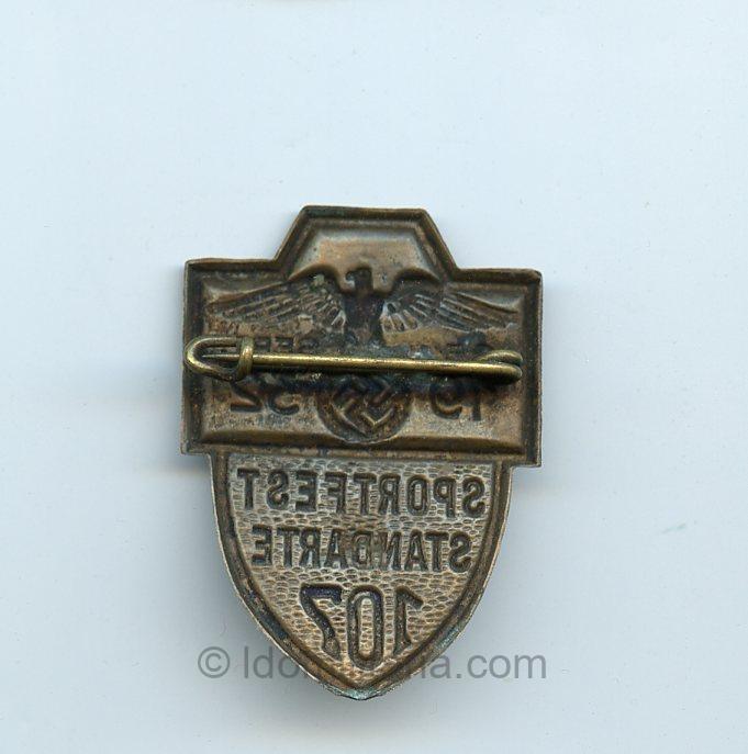 Early SA Sportfest Standarte 107 1932 tinnie - Image 2