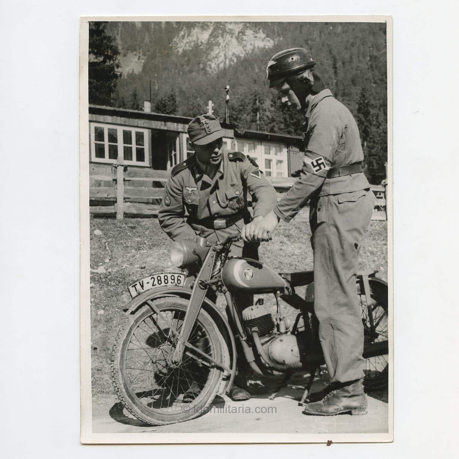Press Photo – Hitler Youth & Wehrmacht Motorcycle Training, July 1943