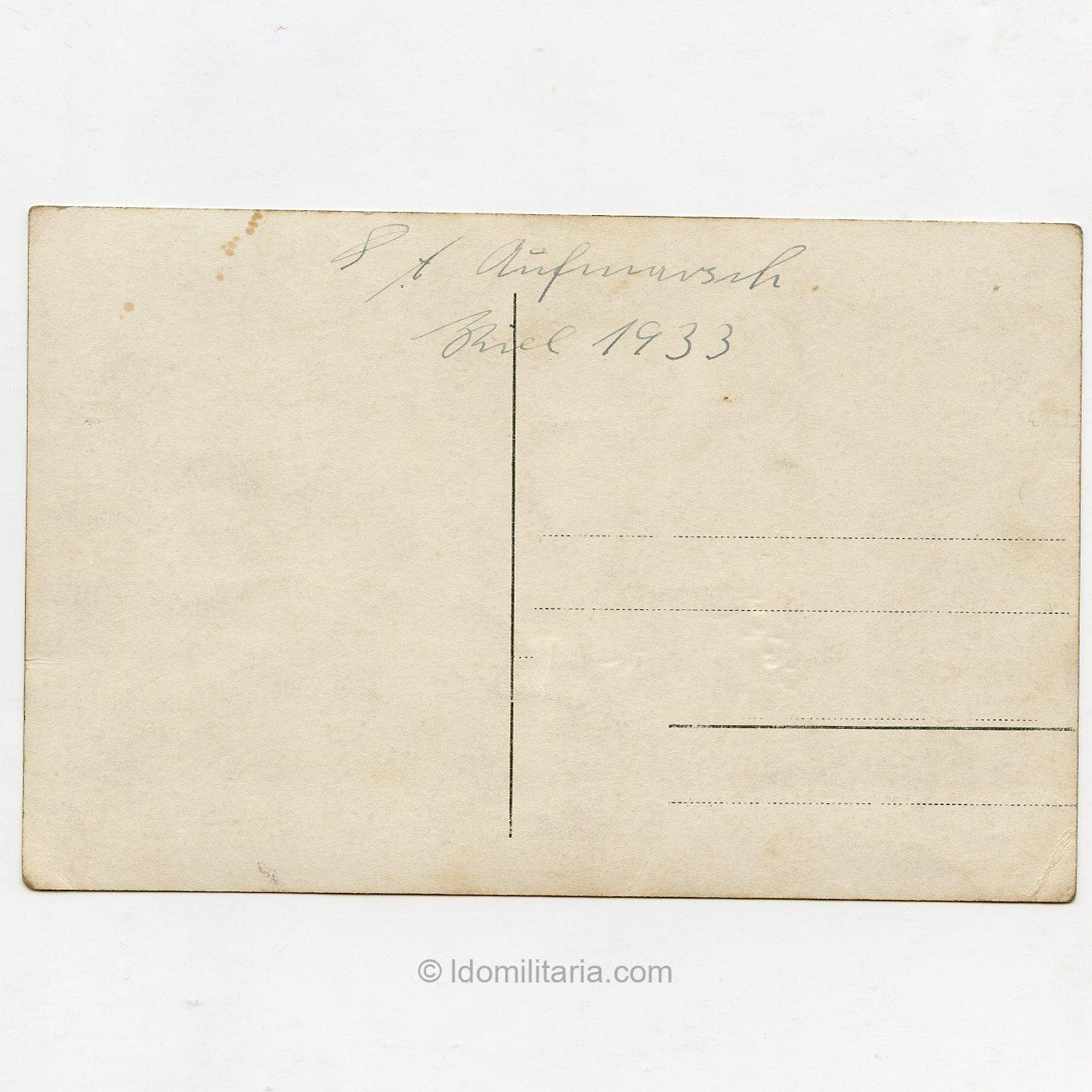 1933 NSDAP Hitler Rally Photo Postcard – SA and SS Gathering in Kiel - Image 2