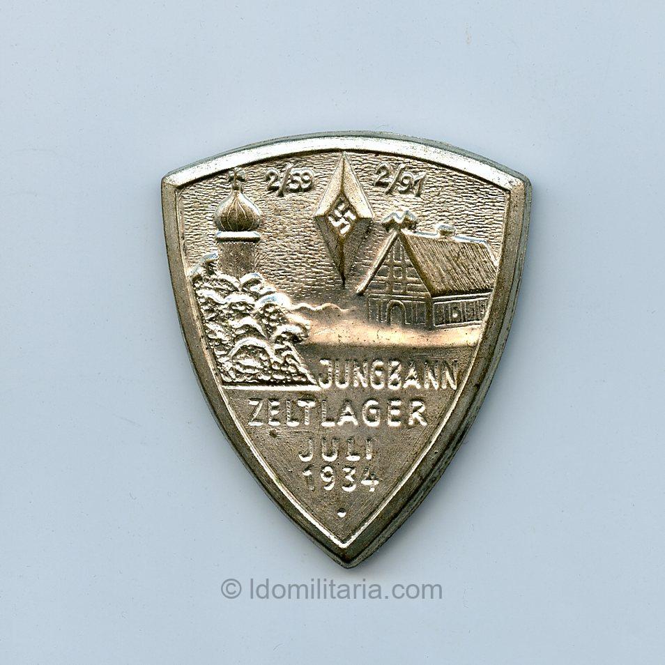 HJ/DJ Jungbann Zeltlager 1934 tinnie