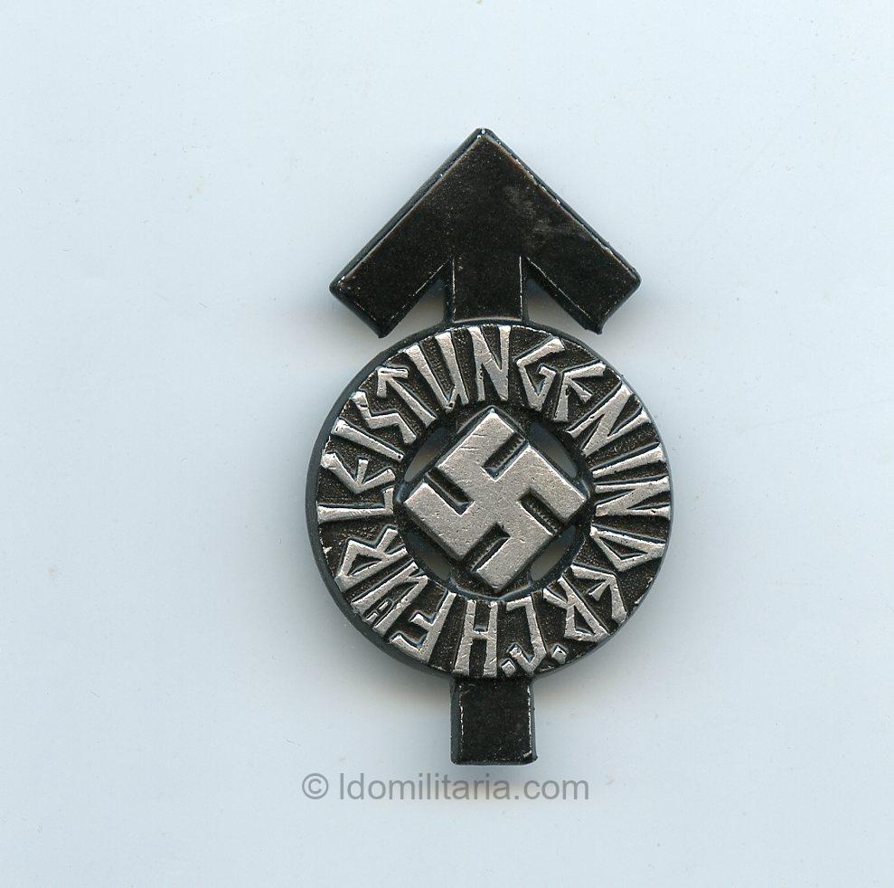 HJ sports badge in black - Number 120741 (repainted)