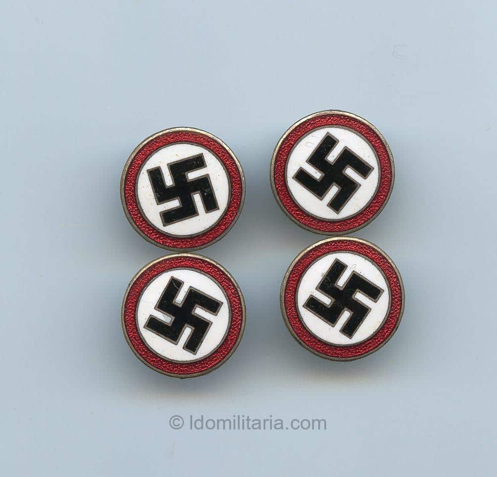 Set of NSDAP Sympathie cufflinks ''Rare press button type''