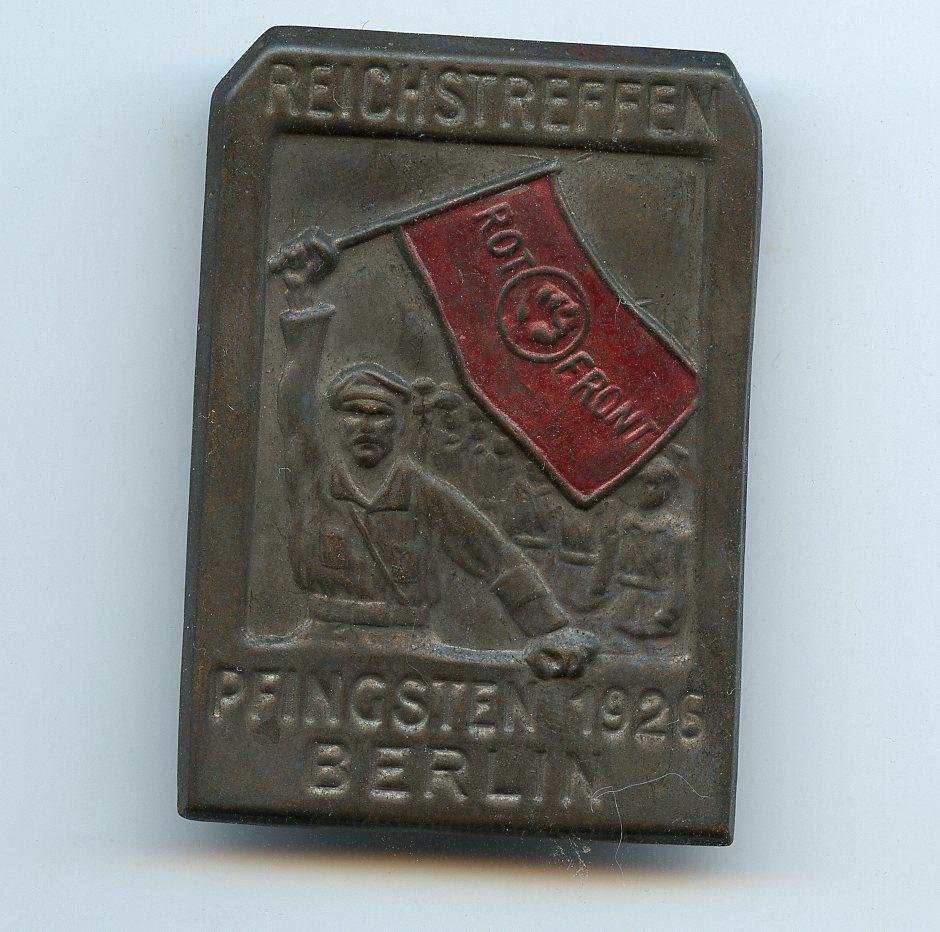 Rotfront Reichstreffen Pfingsten 1926 Berlin tinnie