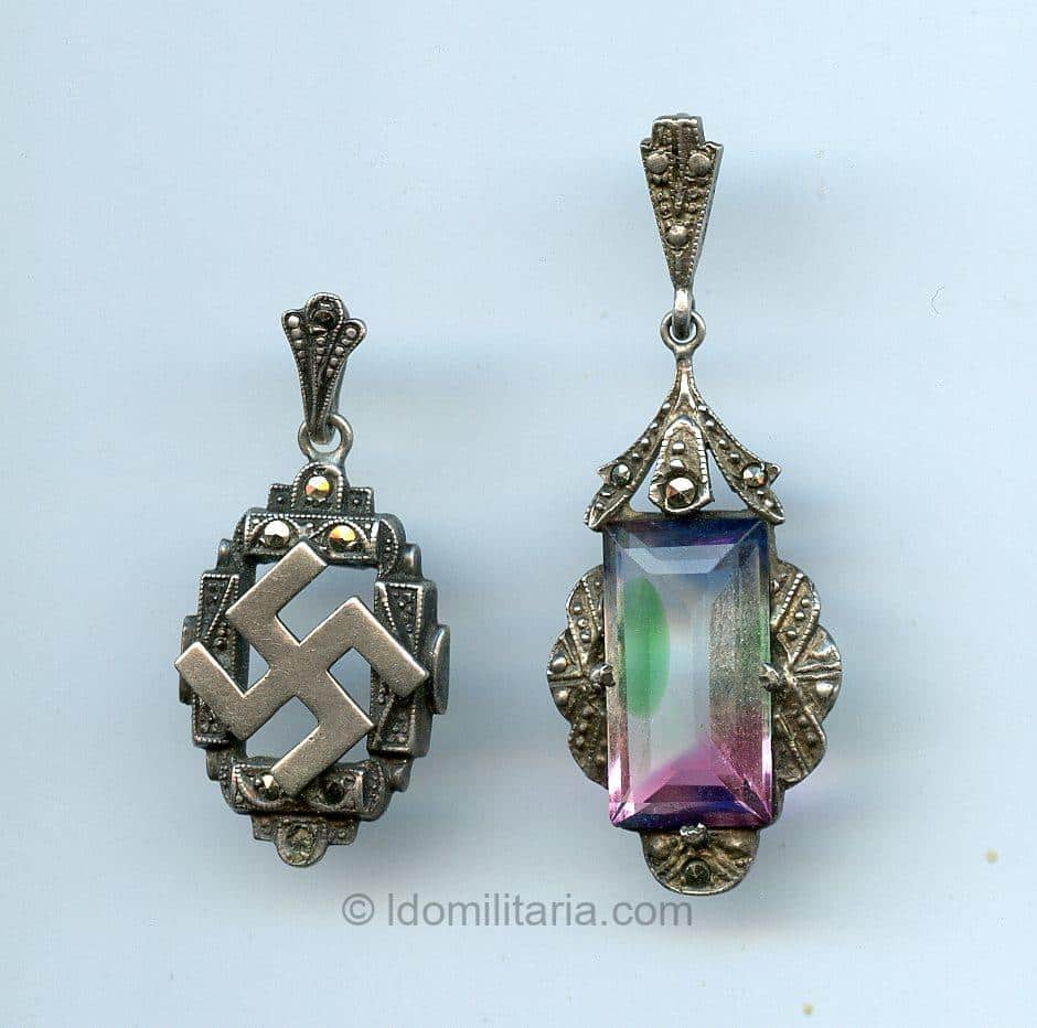 Set of 2 sympathie hangers '835 silver'