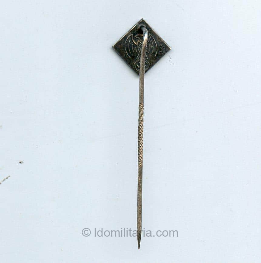 NSDAP Sympathie stickpin '835' silver with eagle design. - Image 2