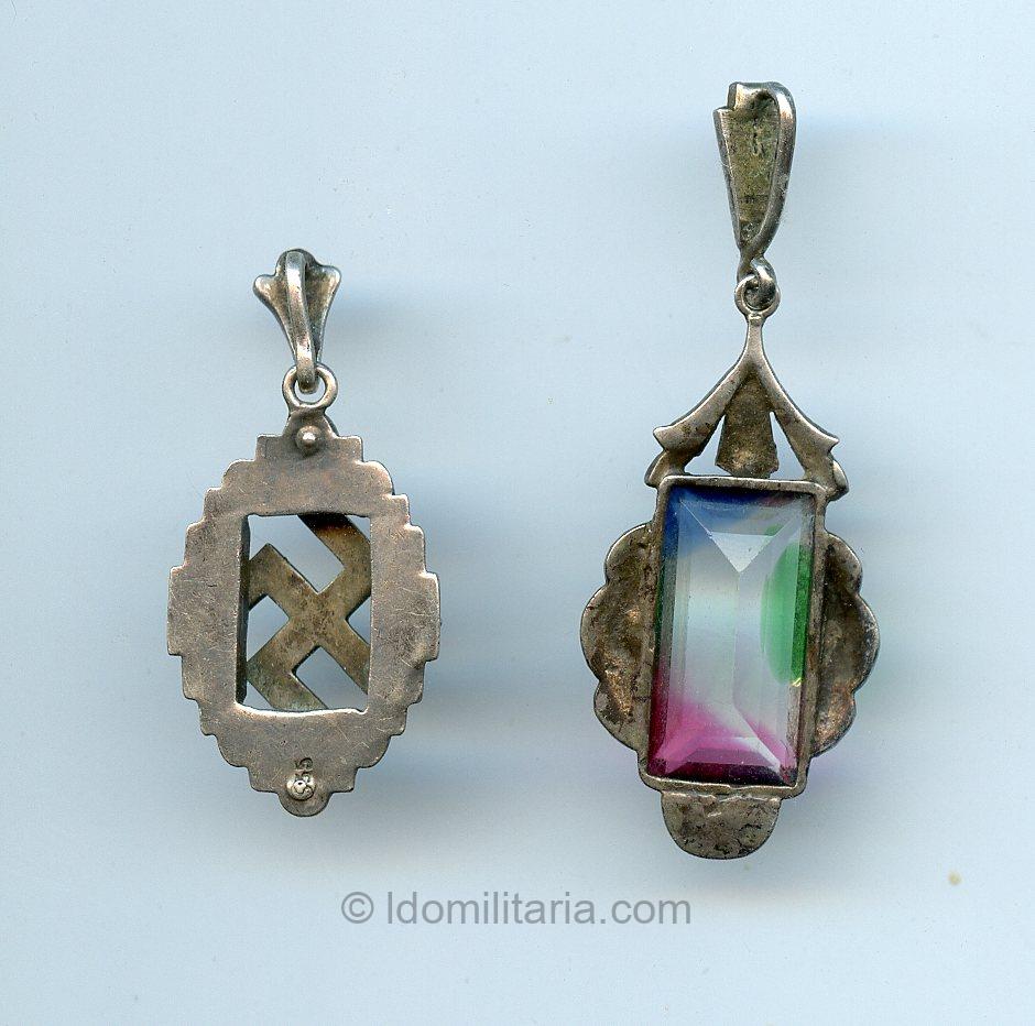 Set of 2 sympathie hangers '835 silver' - Image 2