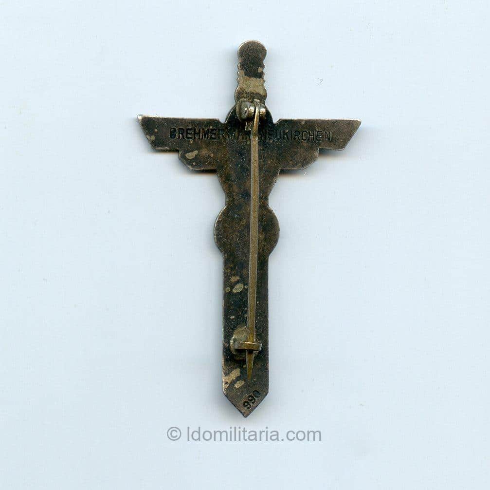 Rare 10 Jahre Kampf Reichenbach im Vogtland 1923-1923 Honor pin '990' silver - Gustav Brehmer, Markneukirchen - Image 2