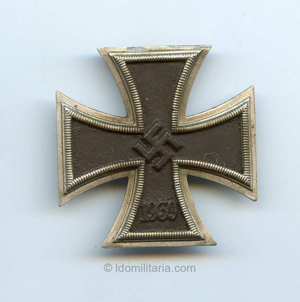 Iron cross first class backplate marked L/52 - C.F. Zimmermann, Pforzheim