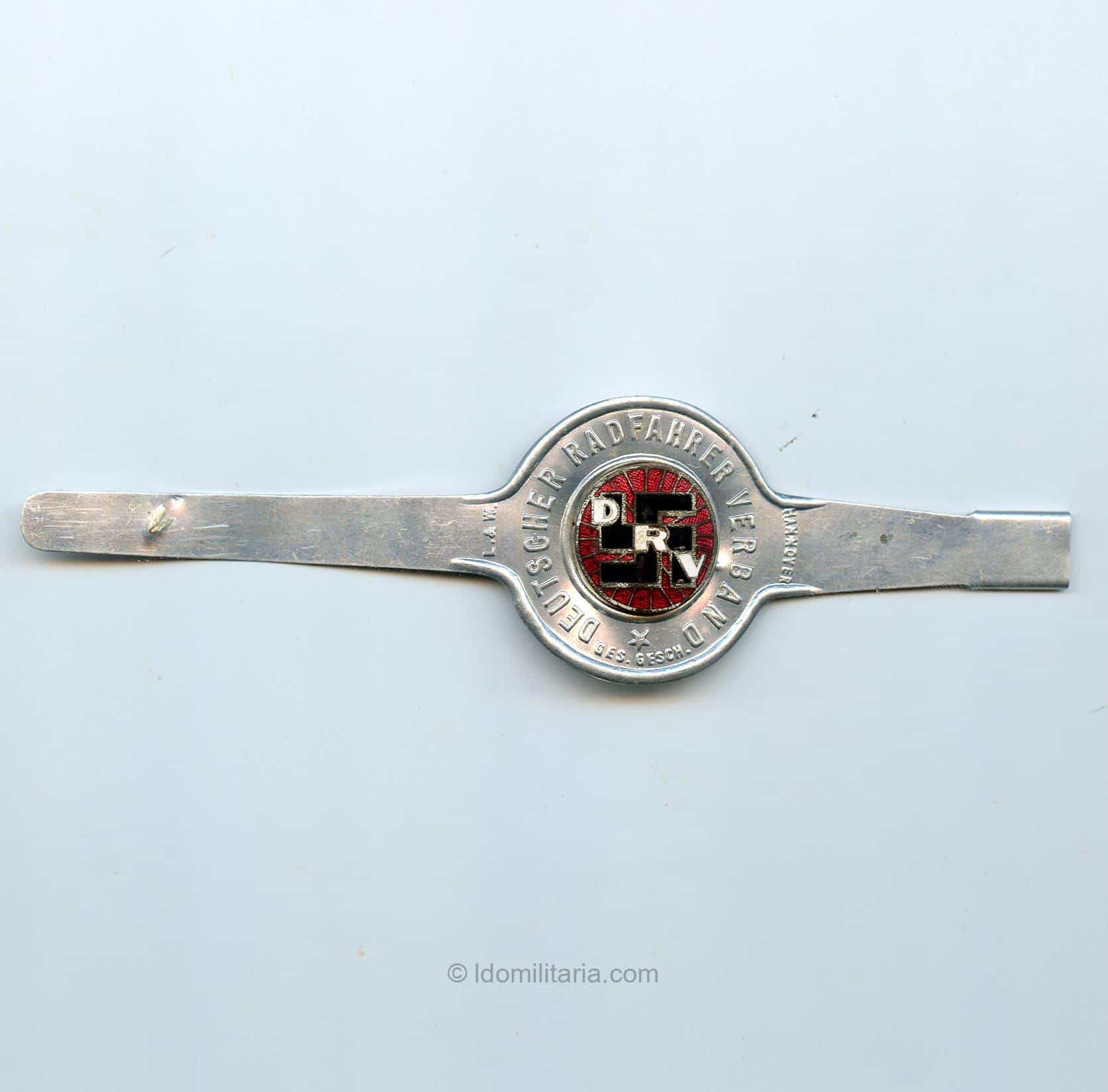 DRV (Deutscher Radfaher Verband) bike plate