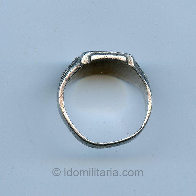 Rare Enamled SA Ring '935' silver - Image 2