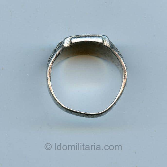 Rare Enamled SA Ring '935' silver - Image 3