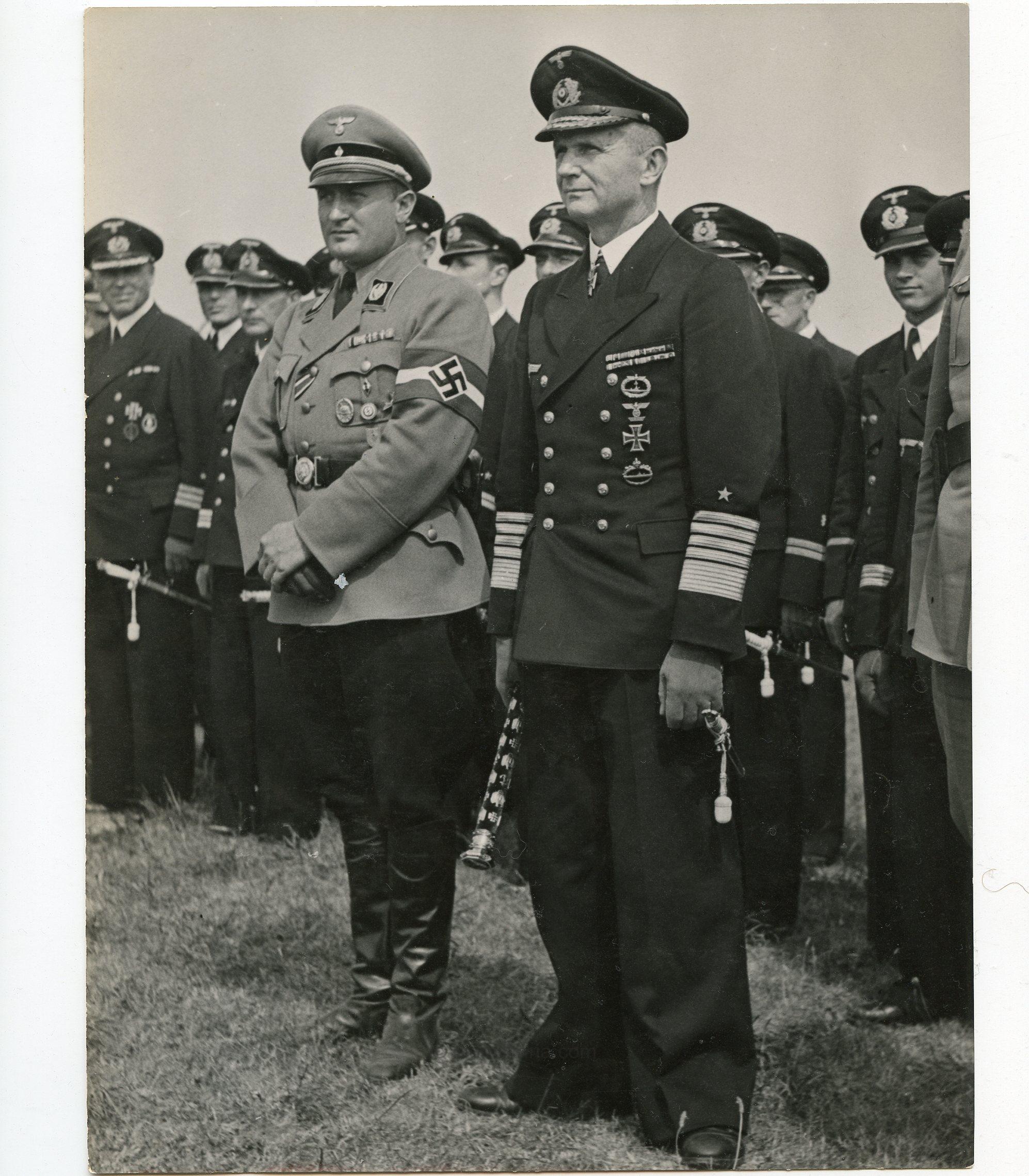 Large Size Press Photograph of Karl Dönitz and Arthur Axmann