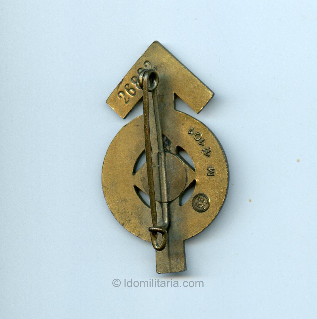 HJ Sport badge in bronze '26832 - Gustav Brehmer, Markneukirschen - Image 2