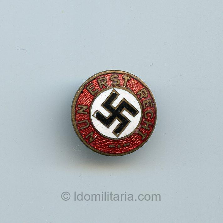 NSDAP Nun Erst Recht slogan badge 16mm