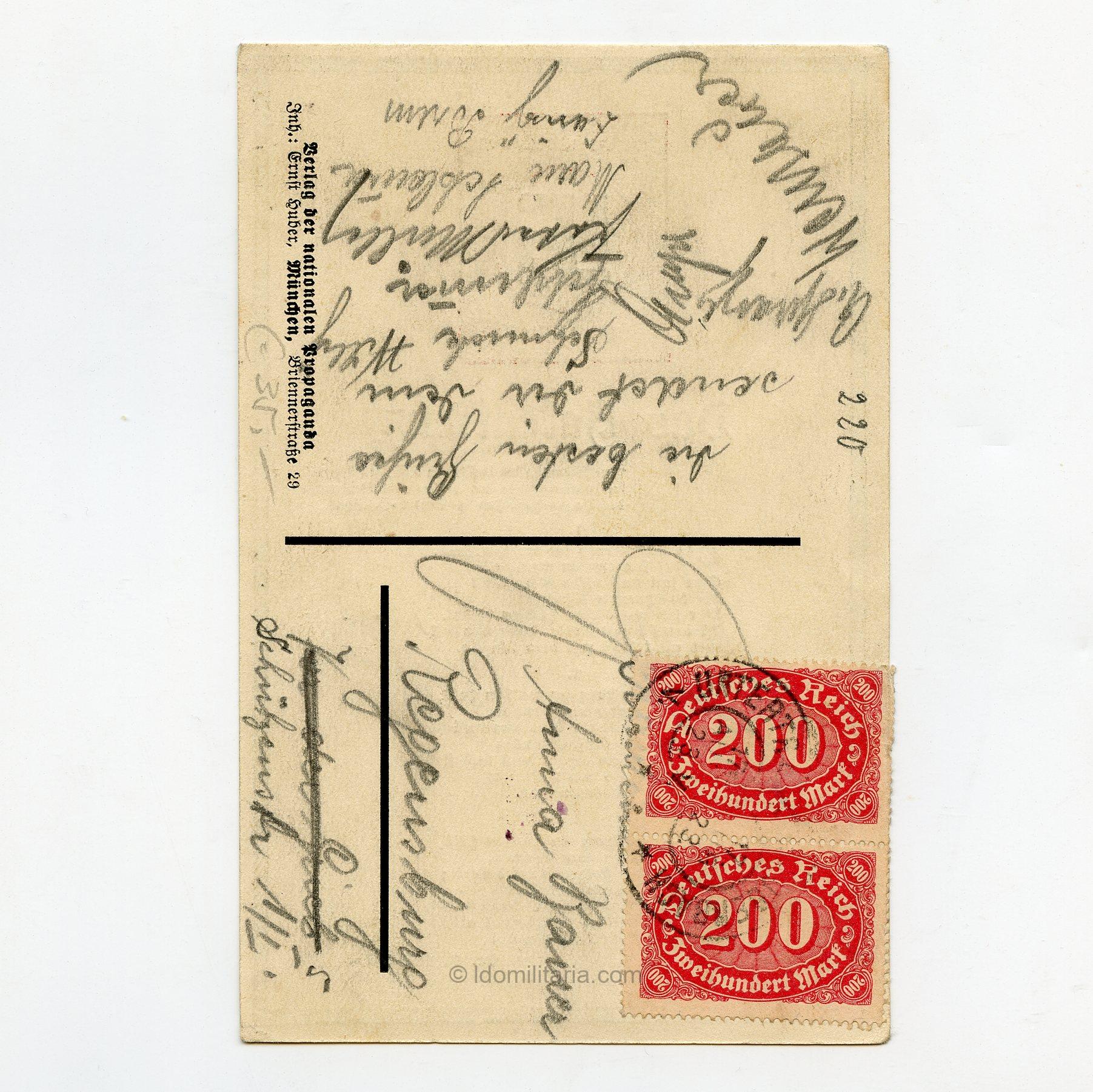 Extremly rare Deutschland Erwache 1923 postcard! - Image 2