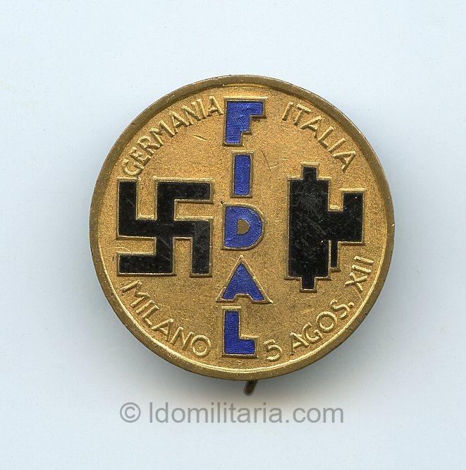 Germania Italia Milano 5 Agos. XII FIDAL badge