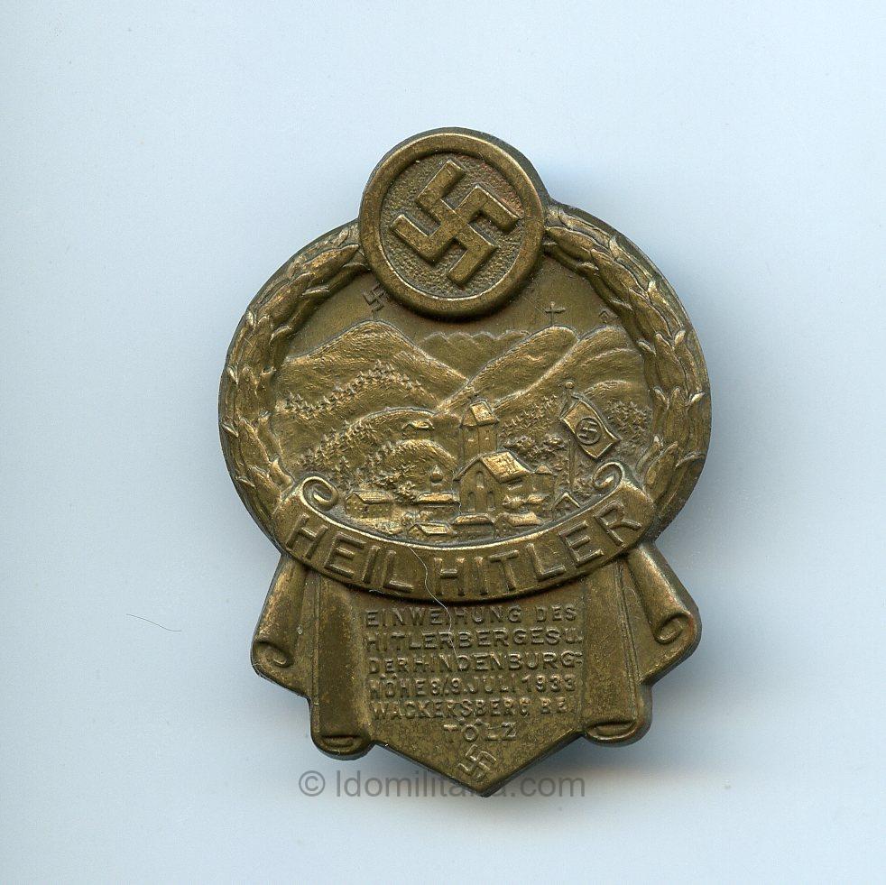 Rare “Heil Hitler” Tinnie Hindenburg Hitlerberg Dedication (1933)