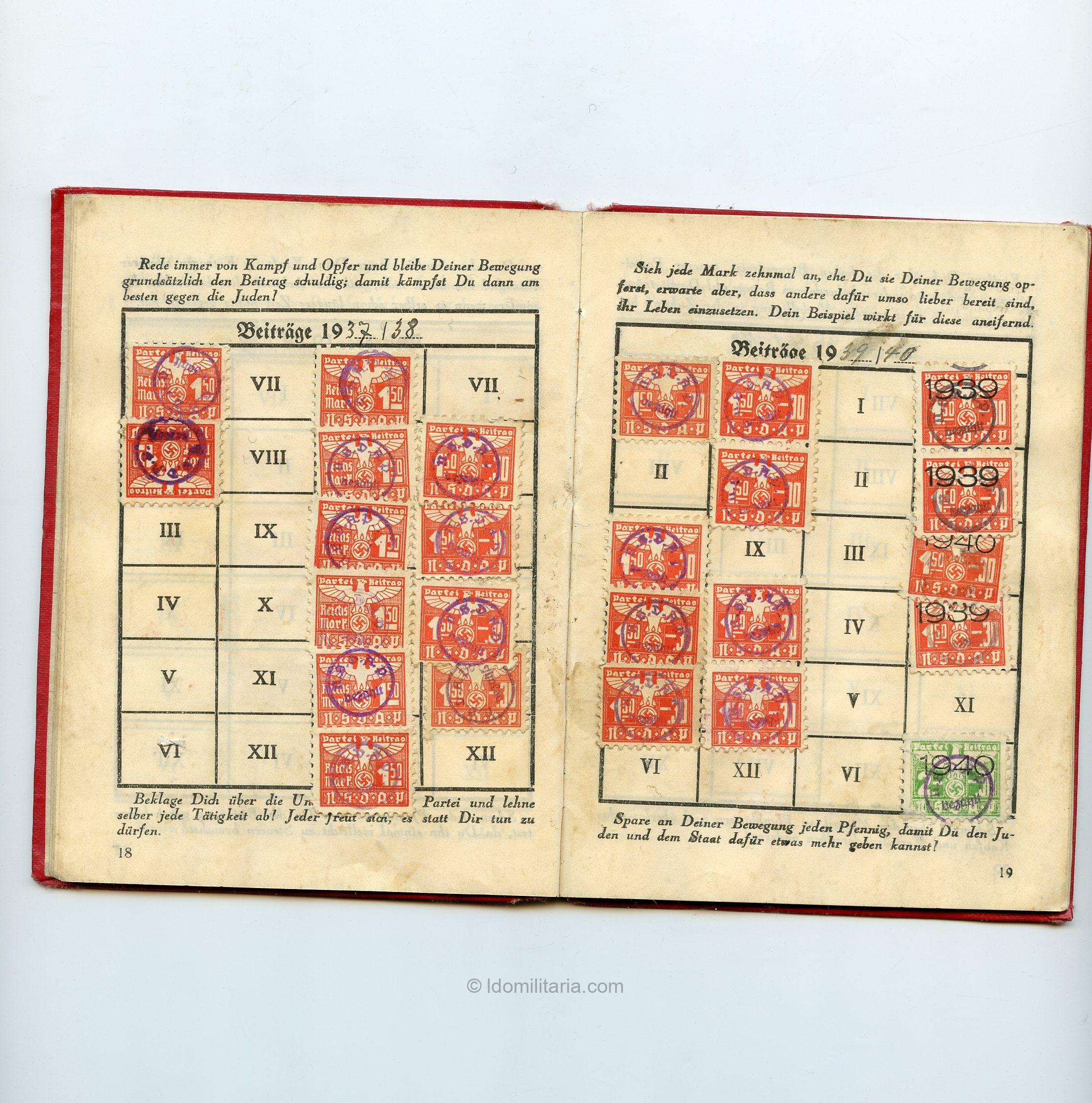 2 x NSDAP Membership Ausweis to married couple - Image 11