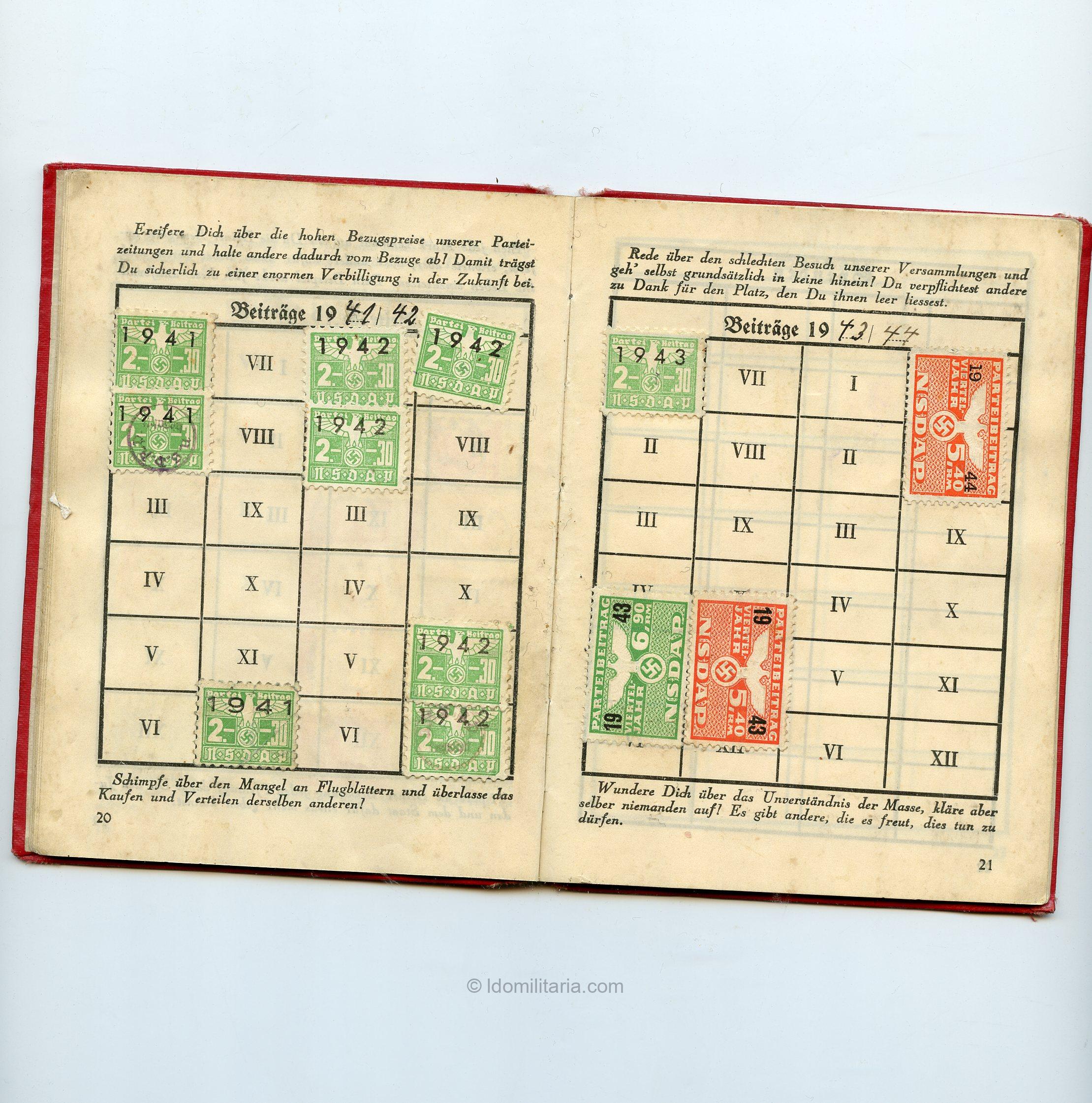 2 x NSDAP Membership Ausweis to married couple - Image 12