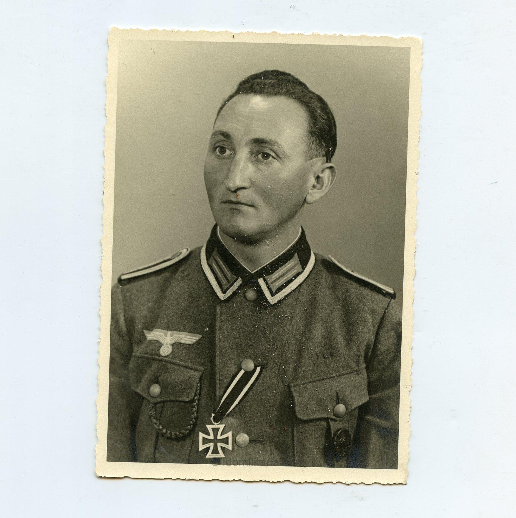 Wehrmacht portrait with freshly awarded EK2