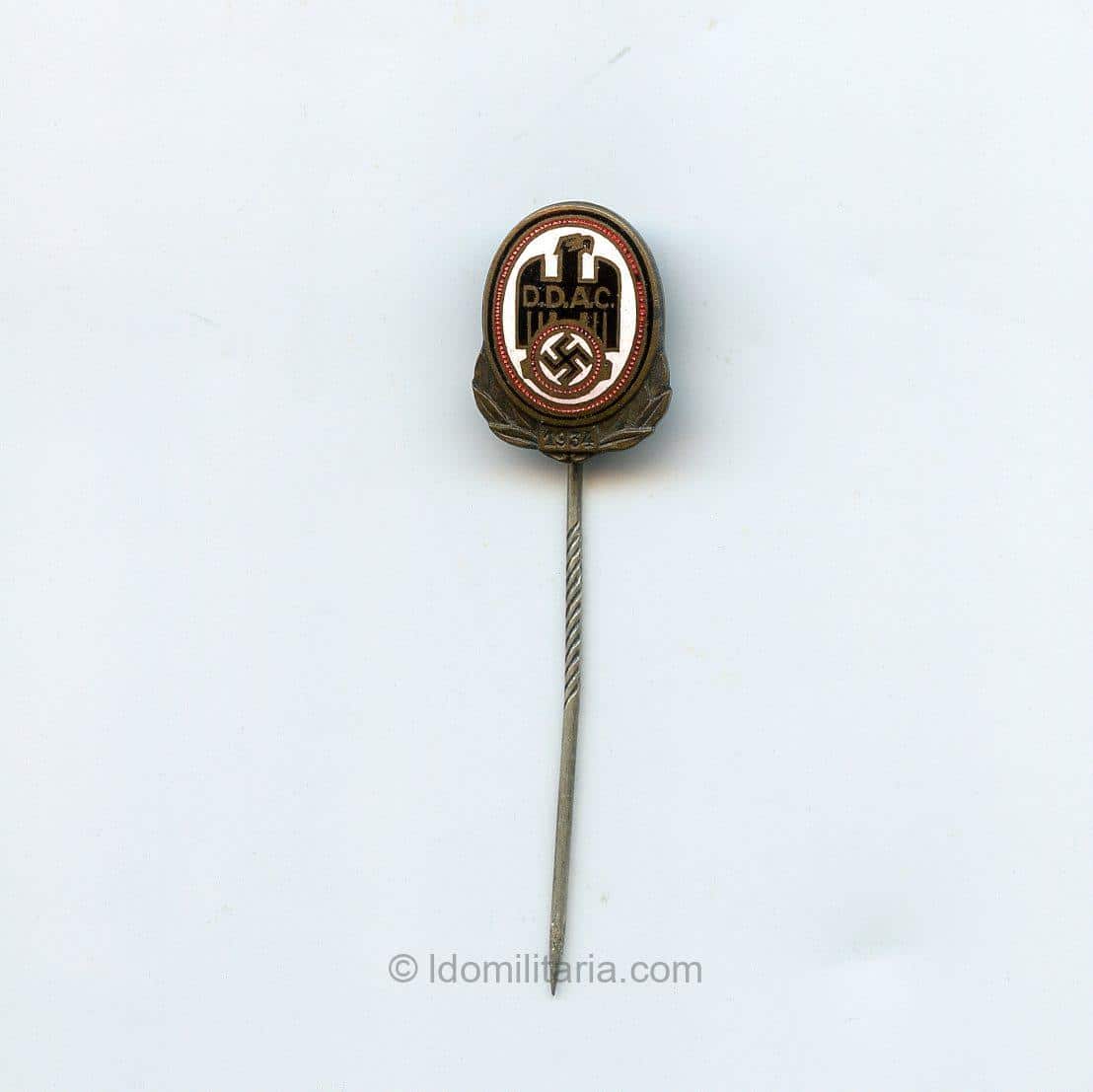DDAC 1934 stickpin - Christian Lauer, Nürnberg-Berlin