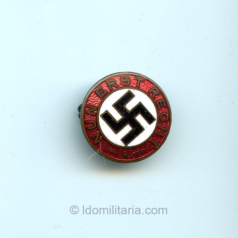 NSDAP Nun Erst Recht slogan Badge - Unmarked