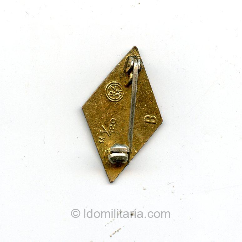 HJ Golden Honor badge 'B' - Wilhelm Deumer, Lüdenscheid - Image 2