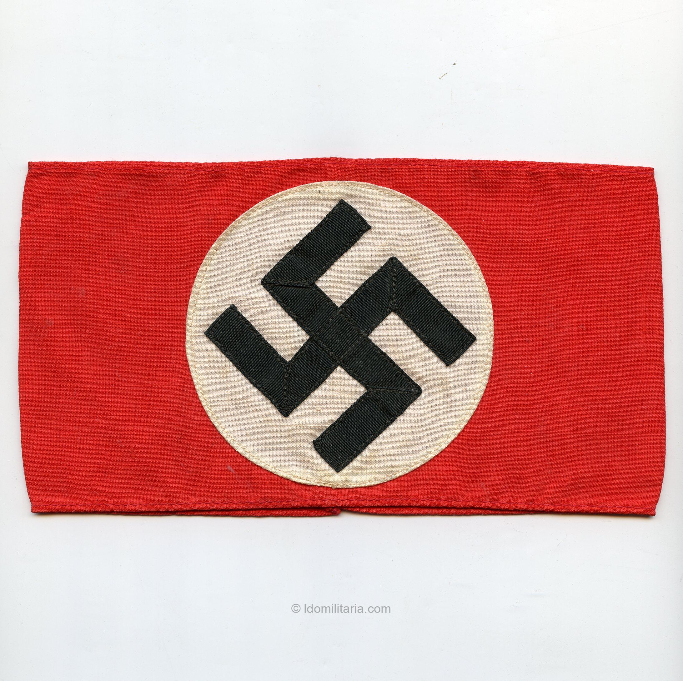 Three-piece construction NSDAP armband - RZM Tagged