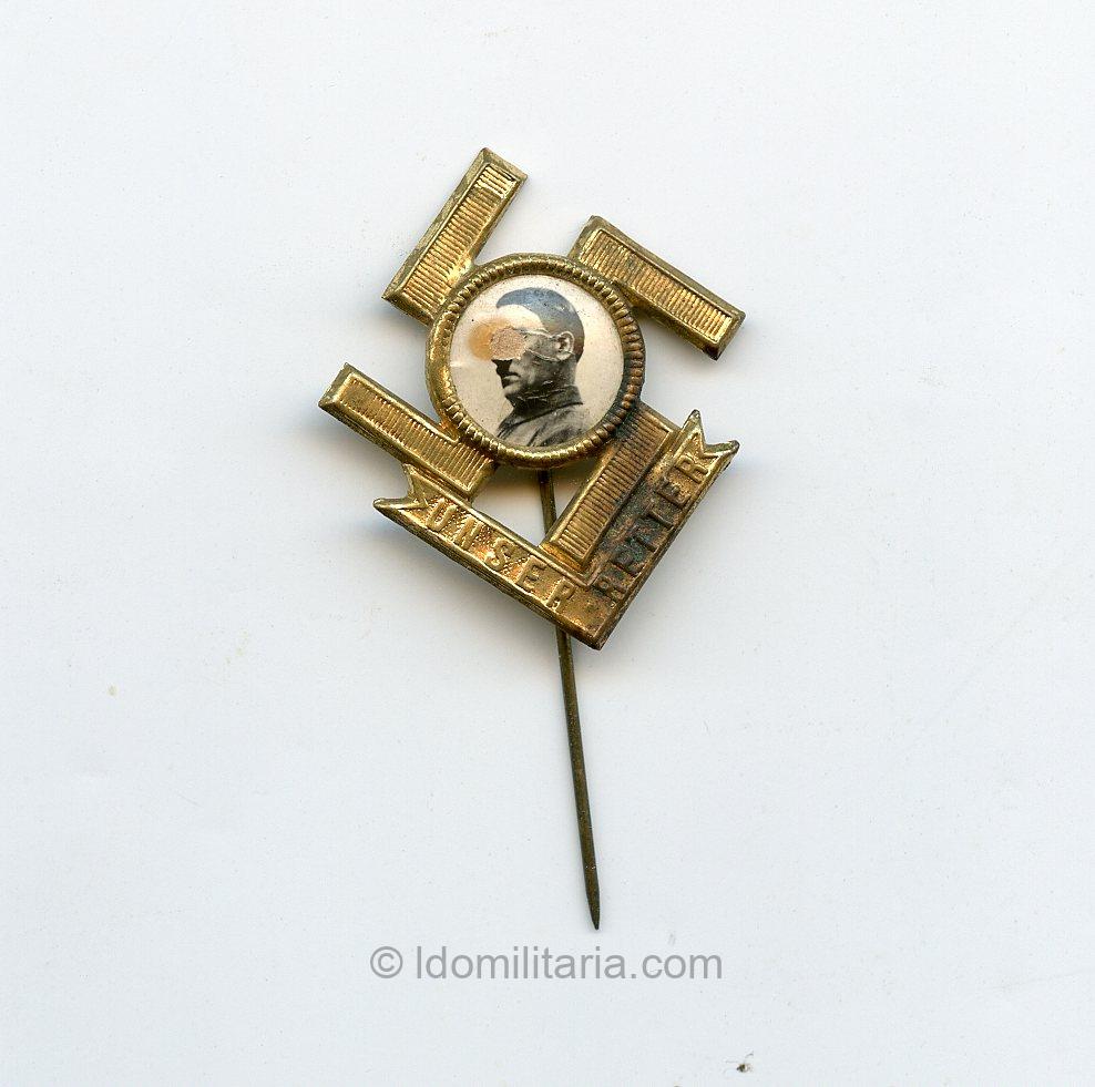Early Adolf hitler ''Unser Retter'' Sympathie stickpin