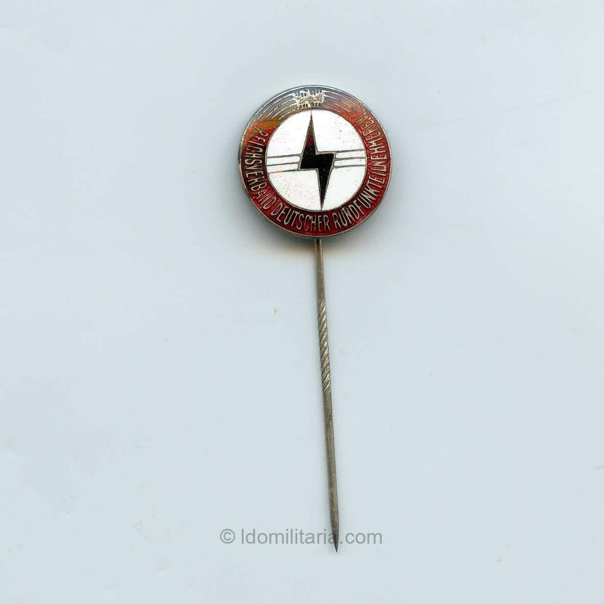 Reichsverband Deutscher Rundfunkteilnehmer Membership stickpin - Höfstatter, Bonn