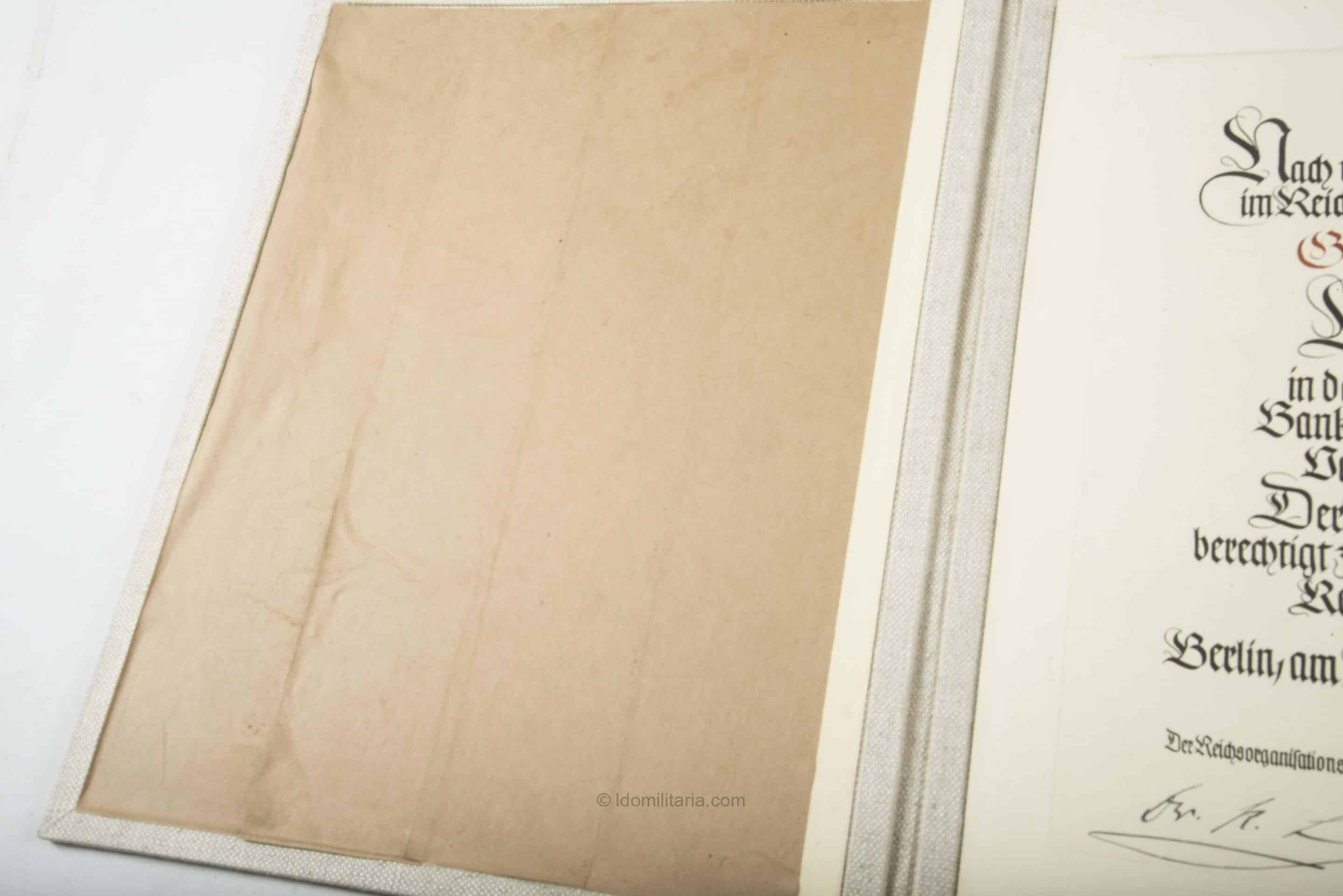 HJ Reichsberuffwetkampf 1938 Reichssieger award document - Image 7