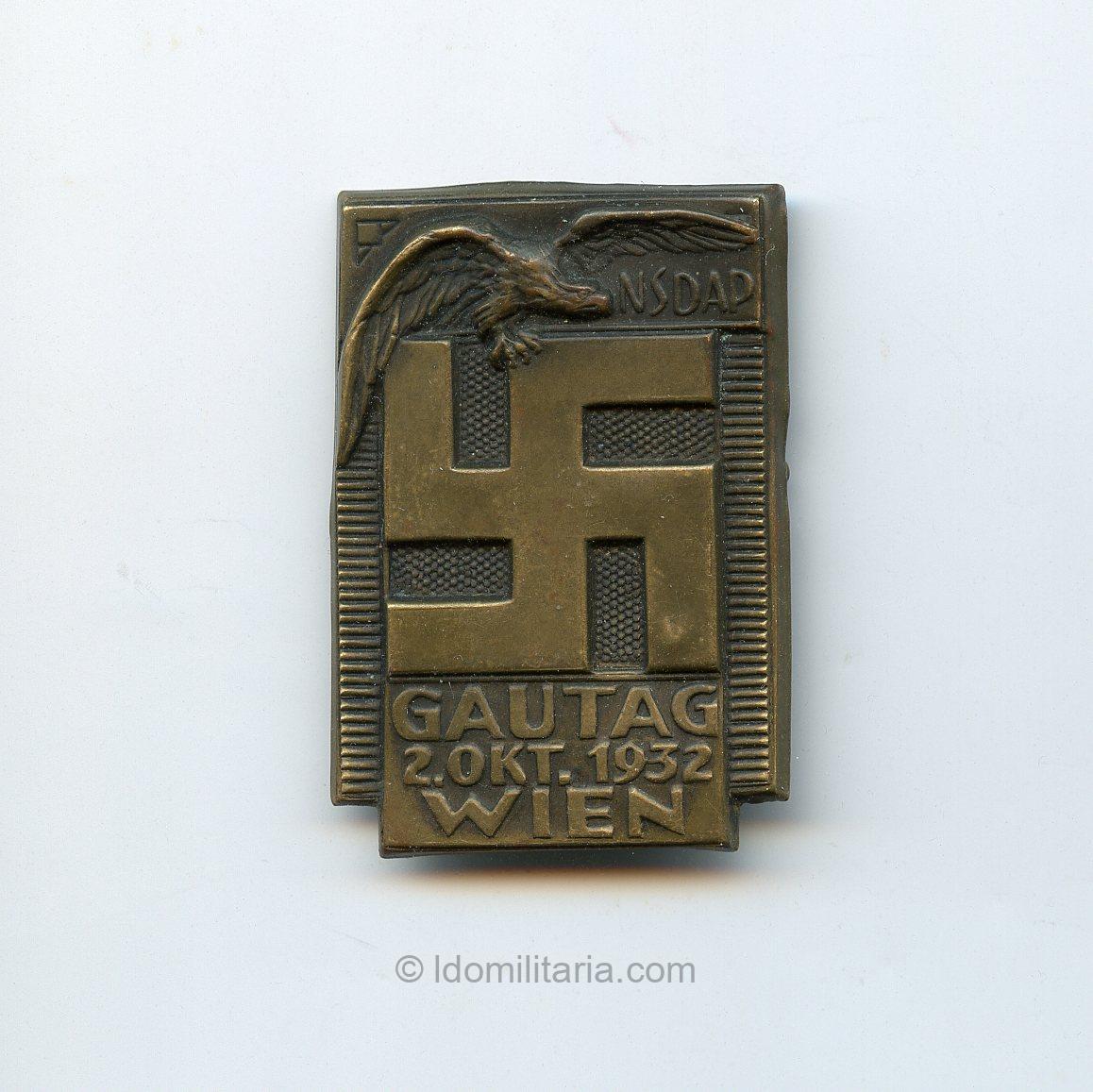 NSDAP Gautag Wien 1932 tinnie