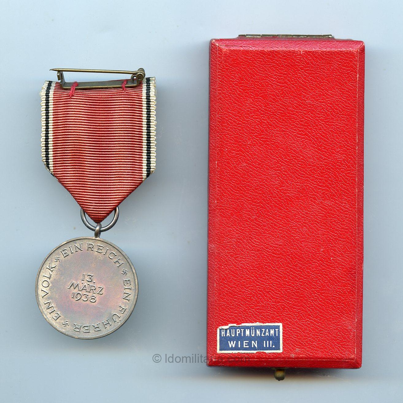 Austria annexation medal cased – Hauptmünzamt Wien - Image 2