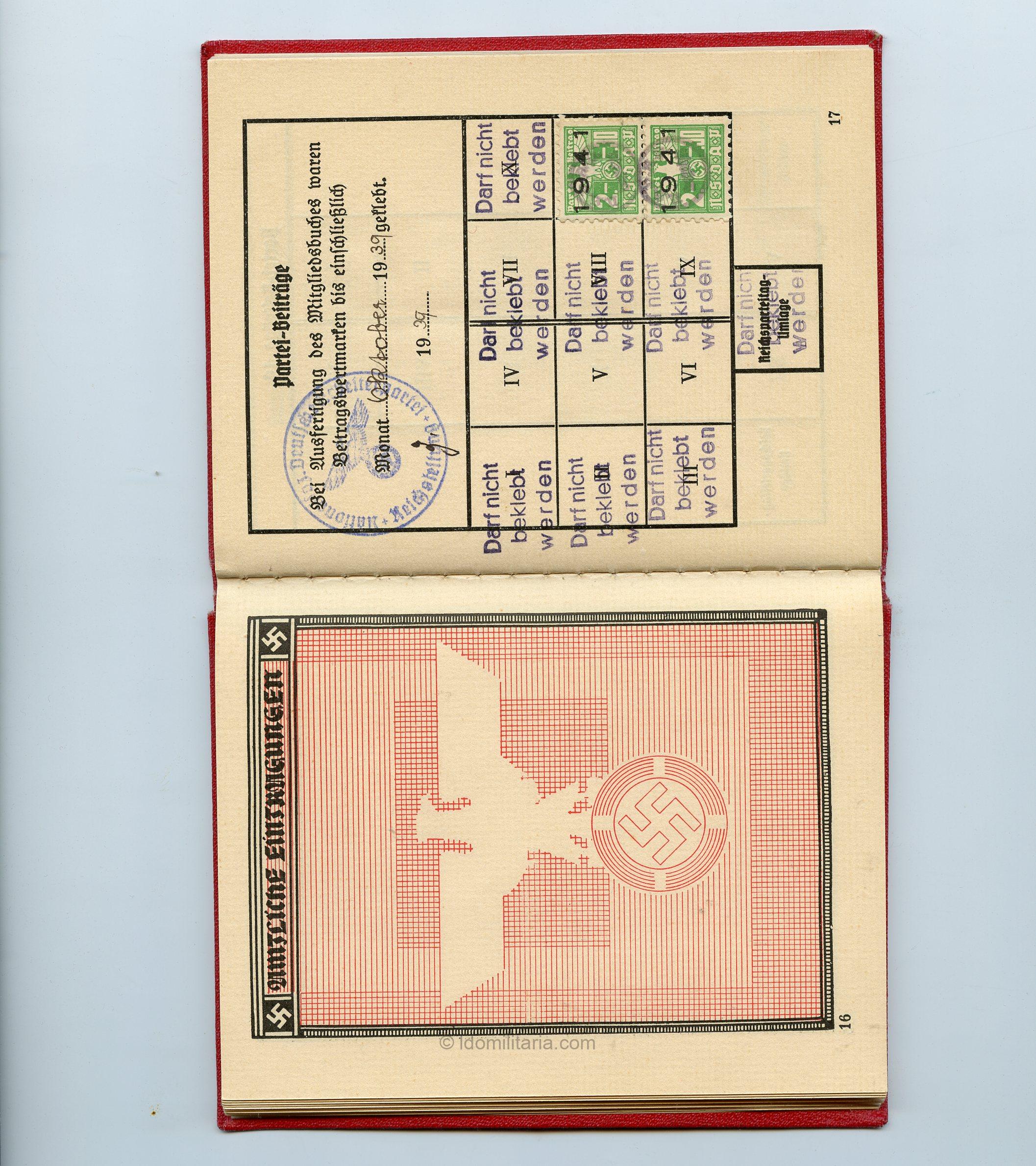 NSDAP Membership ausweis 1937 - Image 4