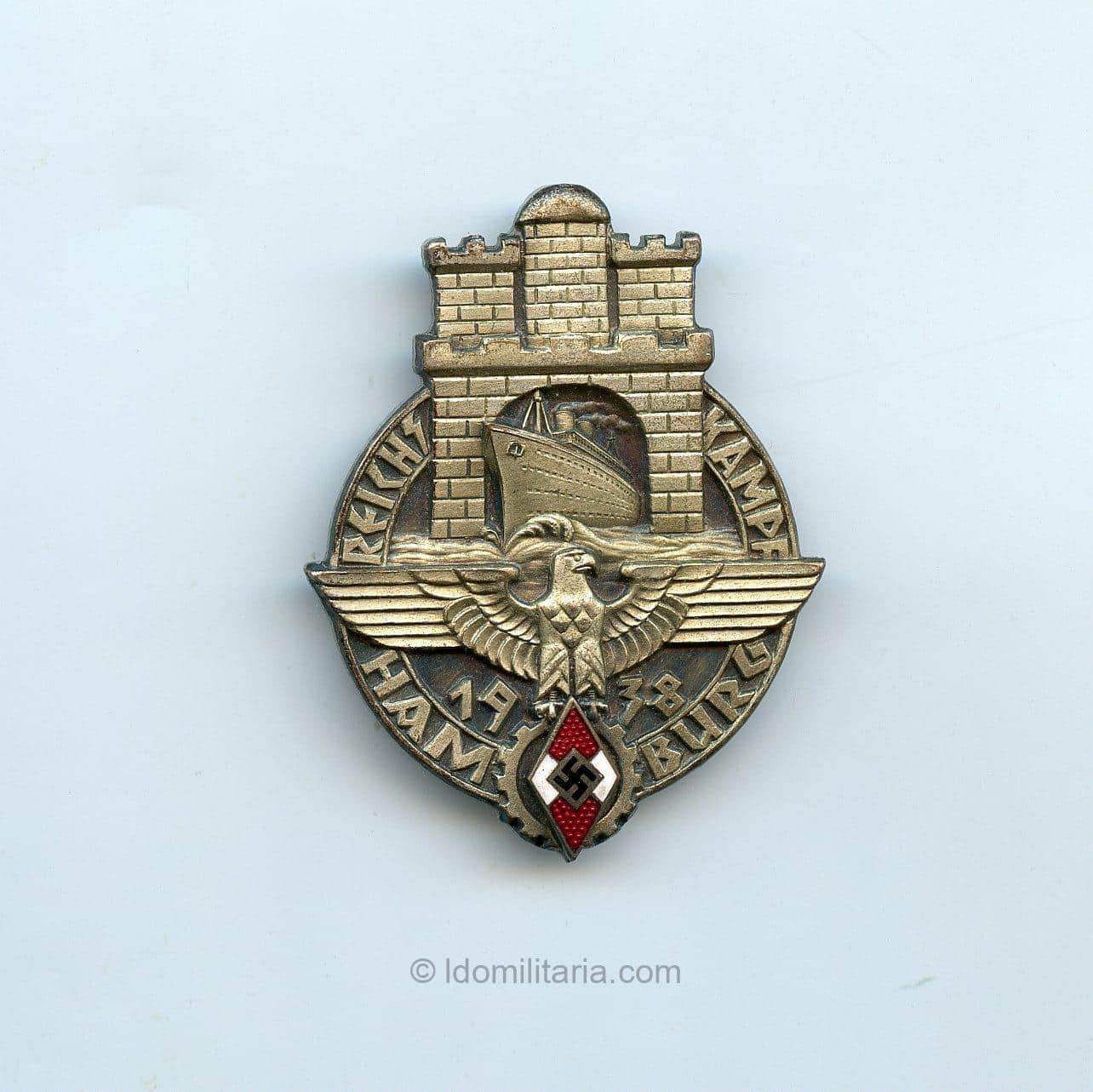 HJ 1938 Reichskampf Hamburg participation badge – Unmarked