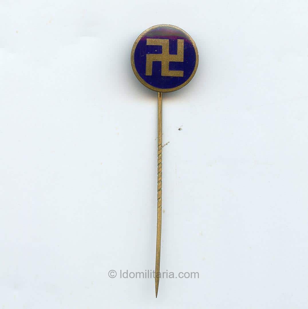 Blue enamel Swastika stickpin