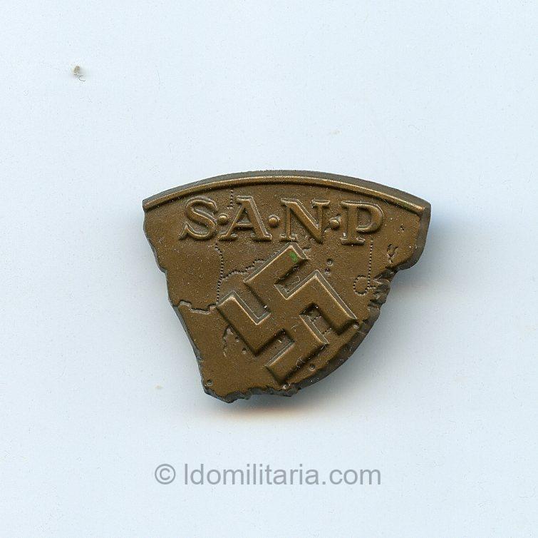 Extremely rare South African National-Socialist Party (S.A.N.P) membership badge