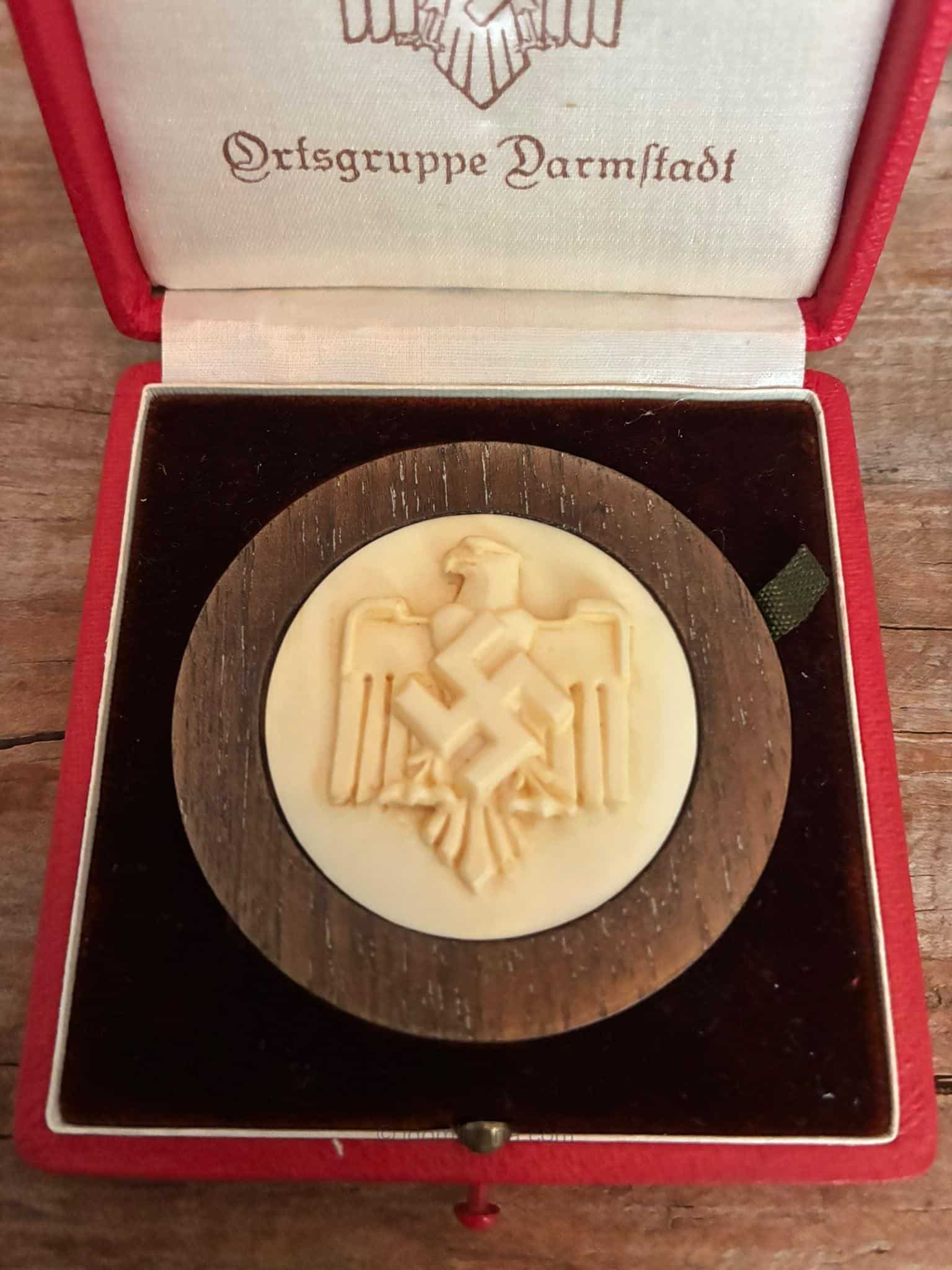 NRSL Ortsgruppe Darmstadt Swimming Championships Medal in Case - Image 3