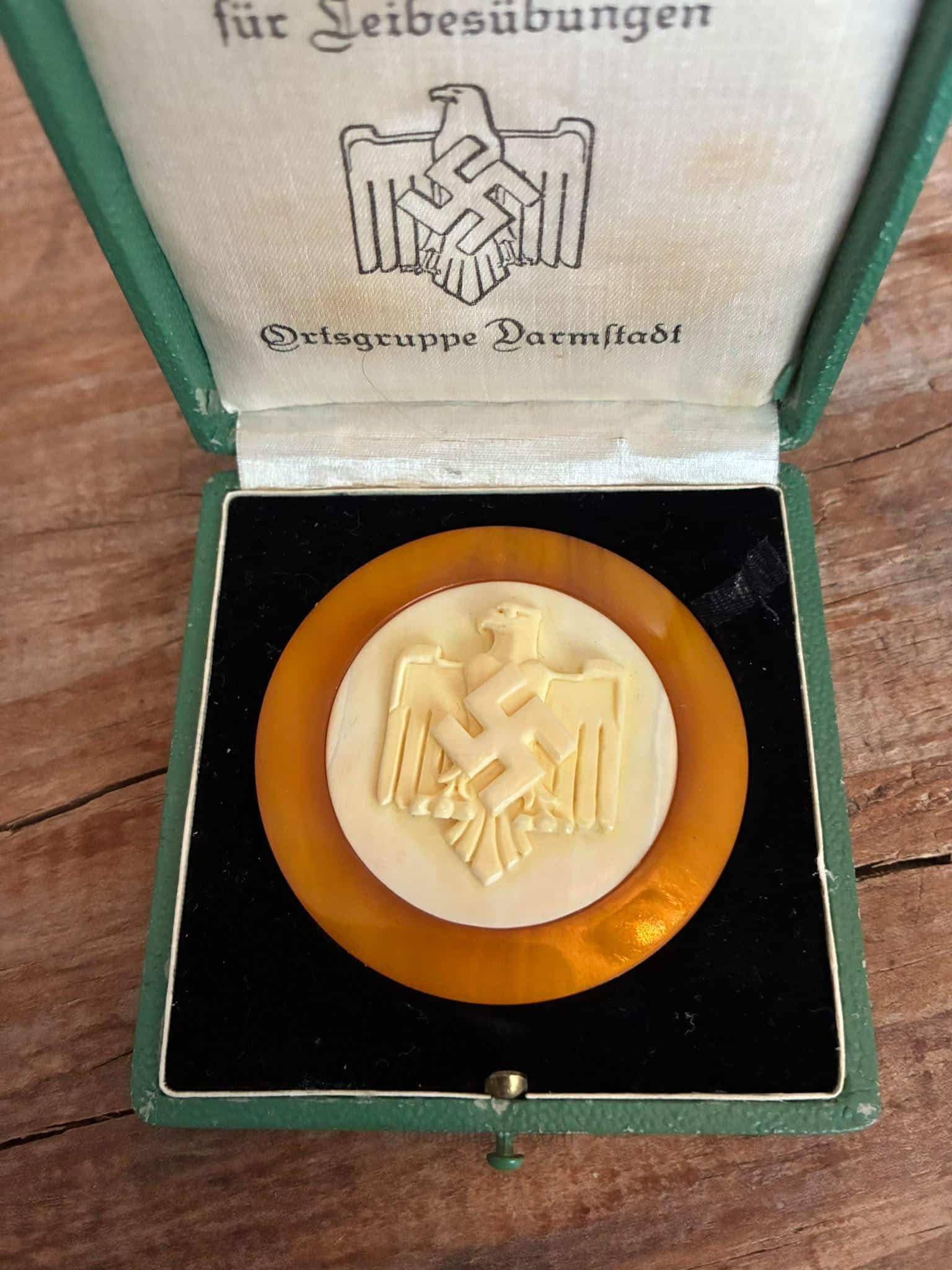 NRSL Ortsgruppe Darmstadt Swimming Championships Medal in Case - Image 3