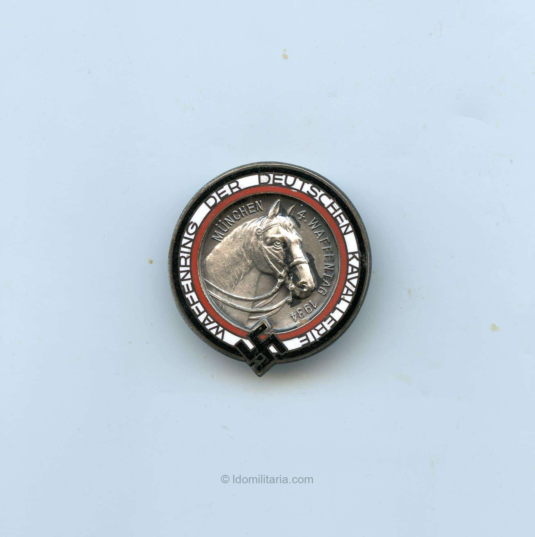 Rare Waffenring der Deutschen Kavallerie 4. waffentag 1934 München – Christian Lauer, Nürnberg