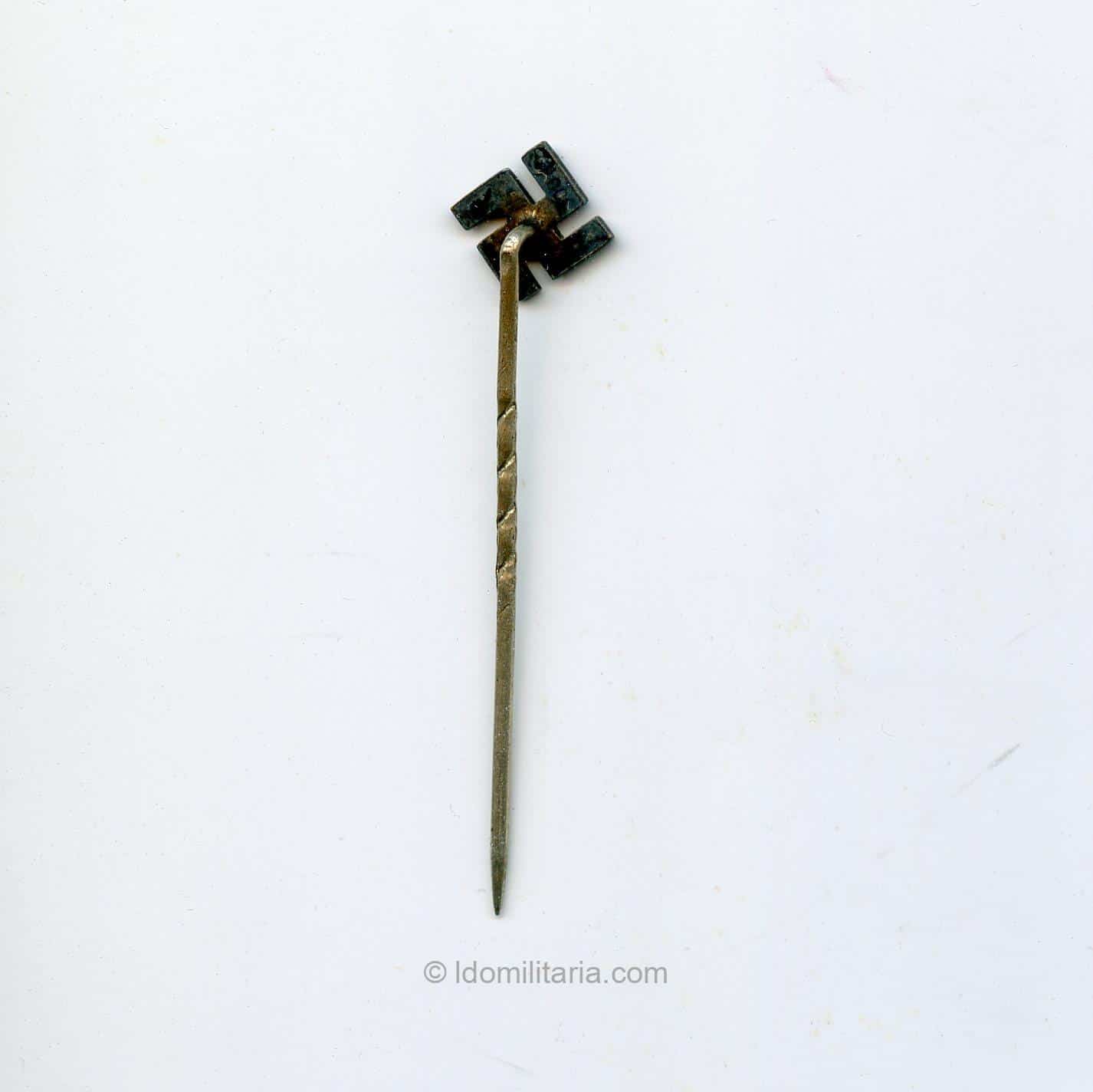 NSDAP Sympathie stickpin ''800'' silver with stone inlay - Image 2