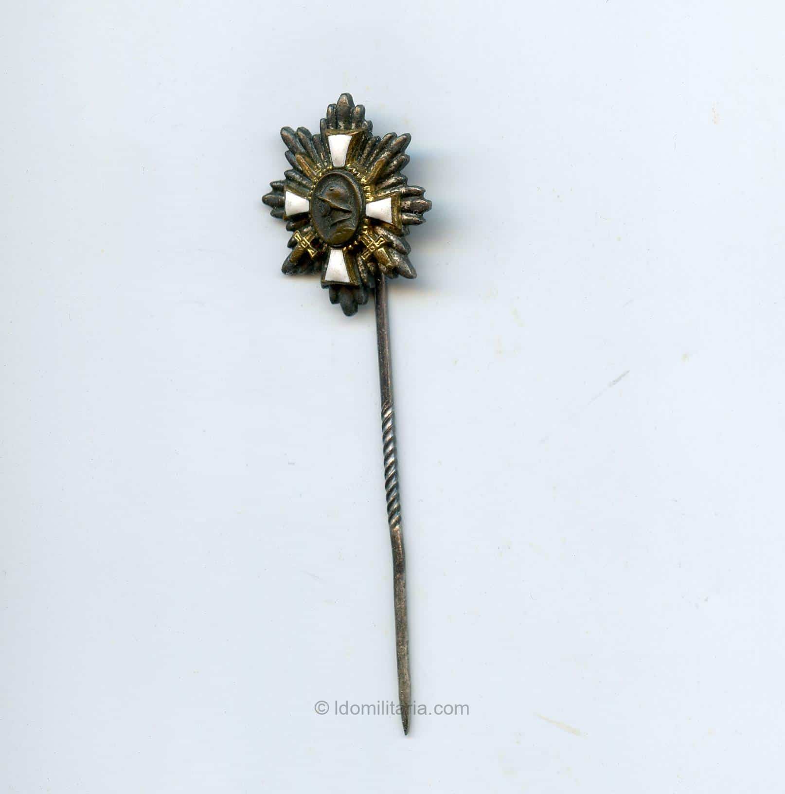 Deutsche feldehrenzeichen miniature stickpin - Ges. Gesch.