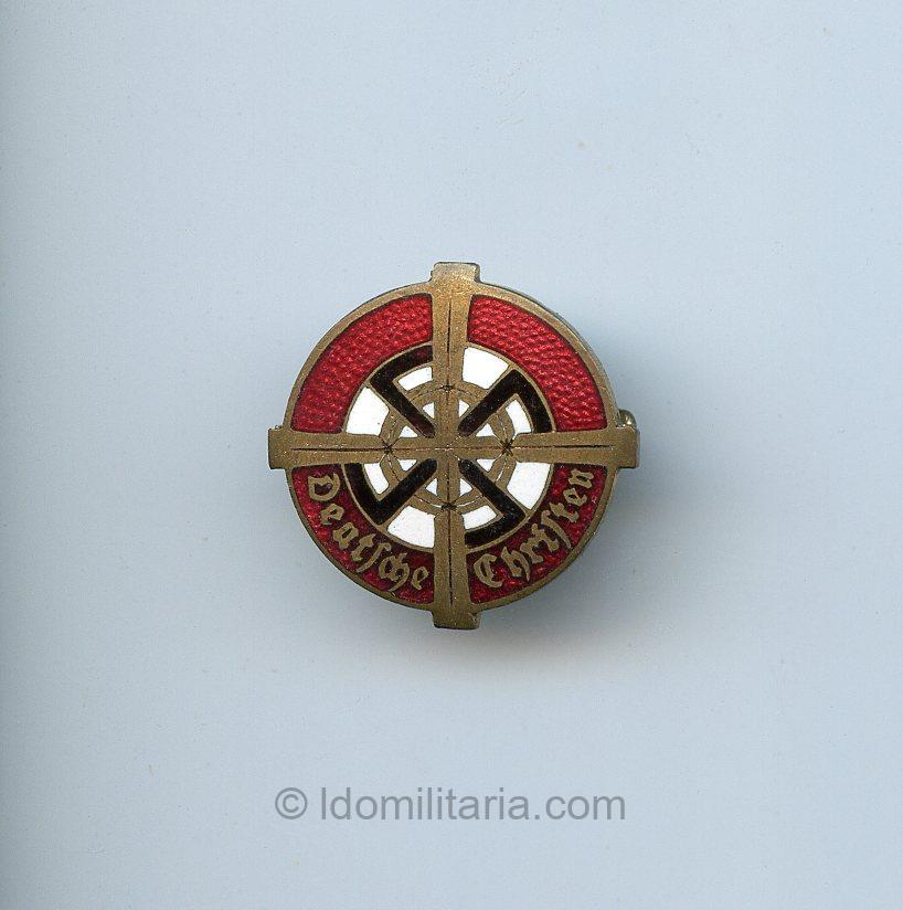 Deutsche Christen Membership badge – Willi Merten