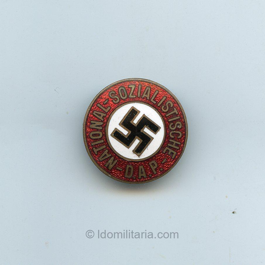 Early NSDAP Membership badge ''Rice grain'' pattern - Ges. Gesch.