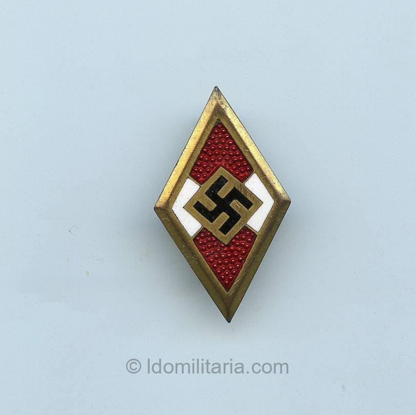 Gold HJ Honor badge ''55162'' - Deschler & Sohn, München