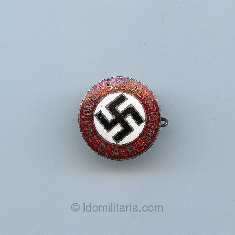 Rare early full maker 16mm NSDAP Memberhsip badge - Karl Hensler, Pforzheim